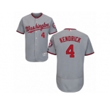Washington Nationals #4 Howie Kendrick Grey Flexbase Authentic Collection MLB Jersey