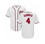 Washington Nationals #4 Howie Kendrick Replica White Home Cool Base MLB Jersey