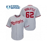 Washington Nationals #62 Sean Doolittle Replica Grey Road Cool Base MLB Jersey