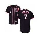 Washington Nationals #7 Trea Turner Navy Blue Flexbase Authentic Collection Stitched MLB Jersey