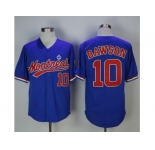 Mitchell And Ness BP Montreal Expos #10 Andre Dawson Blue Throwback Stitched MLB Jersey