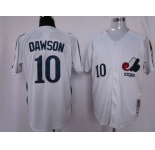 mlb montreal expos #10 andre dawson 1982 white m&n