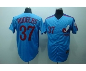 mlb montreal expos #37 rodgers m&n blue
