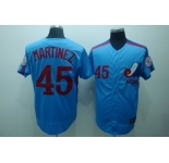 mlb montreal expos #45 martinez m&n blue