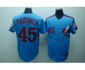 mlb montreal expos #45 martinez m&n blue