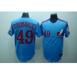mlb montreal expos #49 cromartie m&n blue