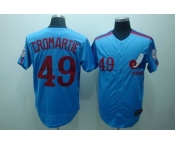 mlb montreal expos #49 cromartie m&n blue