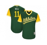 Men's 2017 Little League World Series Athletics #11 Rajai Davis Raj Green Jersey