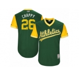 Men's 2017 Little League World Series Athletics #26 Matt Chapman Chappy Green Jersey