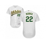 Men's Majestic Oakland Athletics #22 Josh Reddick White Flexbase Authentic Collection MLB Jersey