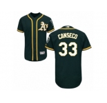 Men's Majestic Oakland Athletics #33 Jose Canseco Green Flexbase Authentic Collection MLB Jersey