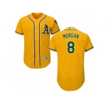 Men's Majestic Oakland Athletics #8 Joe Morgan Gold Flexbase Authentic Collection MLB Jersey