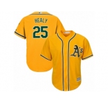 Oakland Athletics #25 Ryon Healy Replica Gold Alternate 2 Cool Base MLB Jersey