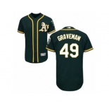Oakland Athletics #49 Kendall Graveman Green Flexbase Authentic Collection MLB Jersey