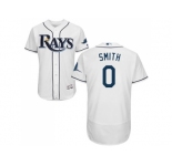 Men Tampa Bay Rays #0 Mallex Smith White Flexbase Authentic Collection Stitched MLB Jersey