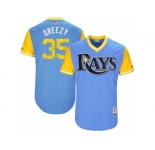 Men's 2017 Little League World Series Rays #35 Matt Andriese Dreezy Light Blue Jersey