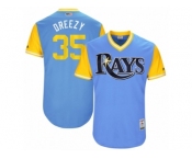 Men's 2017 Little League World Series Rays #35 Matt Andriese Dreezy Light Blue Jersey
