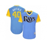 Men's 2017 Little League World Series Rays #40 Wilson Ramos Buffalo Light Blue Jersey