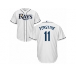 Men's Majestic Tampa Bay Rays #11 Logan Forsythe Authentic White Home Cool Base MLB Jerse