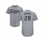 Men's Majestic Tampa Bay Rays #28 Colby Rasmus Grey Flexbase Authentic Collection MLB Jersey