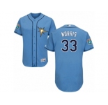 Men's Majestic Tampa Bay Rays #33 Derek Norris Light Blue Flexbase Authentic Collection MLB Jersey