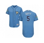 Men's Majestic Tampa Bay Rays #5 Matt Duffy Light Blue Flexbase Authentic Collection MLB Jersey