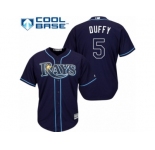 Men's Majestic Tampa Bay Rays #5 Matt Duffy Replica Navy Blue Alternate Cool Base MLB Jersey