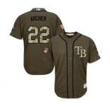 mlb jerseys tampa bay rays #22 chris archer green salute to service
