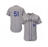 Men's Majestic Colorado Rockies #51 Jake McGee Grey Flexbase Authentic Collection MLB Jersey
