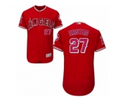 Los Angeles Angels of Anaheim #27 Darin Erstad Red Alternate Flexbase Authentic Collection MLB Jersey