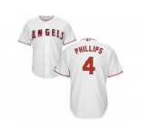 Los Angeles Angels of Anaheim #4 Brandon Phillips Replica White Home Cool Base MLB Jersey