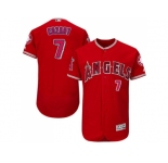 Men Los Angeles Angels Of Anaheim #7 Zack Cozart Red Flexbase Authentic Collection Stitched MLB Jersey