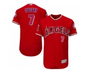 Men Los Angeles Angels Of Anaheim #7 Zack Cozart Red Flexbase Authentic Collection Stitched MLB Jersey