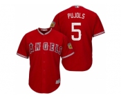 Men's Los Angeles Angels Of Anaheim #5 Albert Pujols 2017 Spring Training Cool Base Stitched MLB Jersey