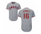 Men's Majestic Los Angeles Angels of Anaheim #16 Huston Street Grey Flexbase Authentic Collection MLB Jersey