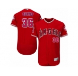 Men's Majestic Los Angeles Angels of Anaheim #36 Jered Weaver Red Flexbase Authentic Collection MLB Jersey