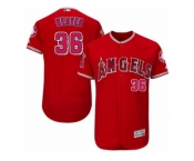 Men's Majestic Los Angeles Angels of Anaheim #36 Jered Weaver Red Flexbase Authentic Collection MLB Jersey