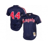 Men's Mitchell and Ness 1984 Los Angeles Angels of Anaheim #44 Reggie Jackson Replica Navy Blue Throwback MLB Jersey
