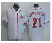 Cincinnati Reds #21 Michael Lorenzen White New Cool Base Stitched Baseball Jersey