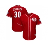 Cincinnati Reds #30 Ken Griffey Jr Red 2016 Hall Of Fame Induction Cool Base Player Jersey