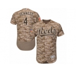 Cincinnati Reds #4 Scooter Gennett Camo Flexbase Authentic Collection MLB Jersey