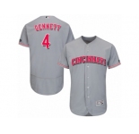 Cincinnati Reds #4 Scooter Gennett Grey Flexbase Authentic Collection MLB Jersey