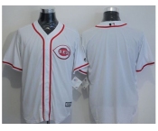 Cincinnati Reds Blank White New Cool Base Stitched Baseball Jersey