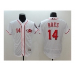 Men Cincinnati Reds #14 Pete Rose Majestic White Flexbase Authentic Collection Jersey