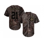 Men Cincinnati Reds #21 Michael Lorenzen Camo Realtree Collection Cool Base Stitched MLB Jersey