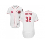 Men Cincinnati Reds #32 Matt Harvey White Flexbase Authentic Collection Stitched MLB Jersey
