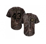Men Cincinnati Reds #43 Scott Schebler Camo Realtree Collection Cool Base Stitched MLB Jersey