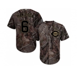 Men Cincinnati Reds #6 Billy Hamilton Camo Realtree Collection Cool Base Stitched MLB Jersey