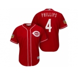 Men's Cincinnati Reds #4 Brandon Phillips 2017 Spring Training Cool Base Stitched MLB Jersey