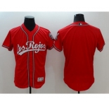 Men's Cincinnati Reds Blank Los Rojos Majestic Red Flexbase Authentic Collection Team Jersey